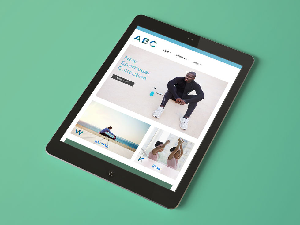 Athletic brand website designed by Blackford Design