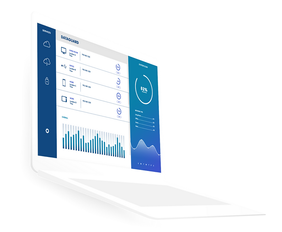 Laptop showing a custom Blackford Design website layout
